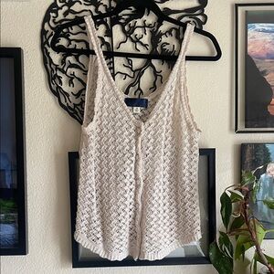 Blue Rain Cream Lace Camisole Top